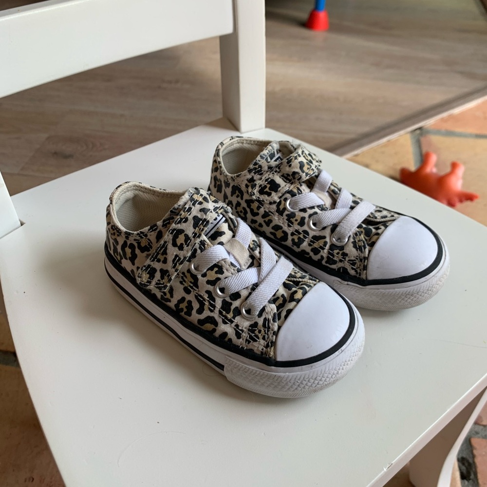 Converse Toddler Easy-On leopard print
